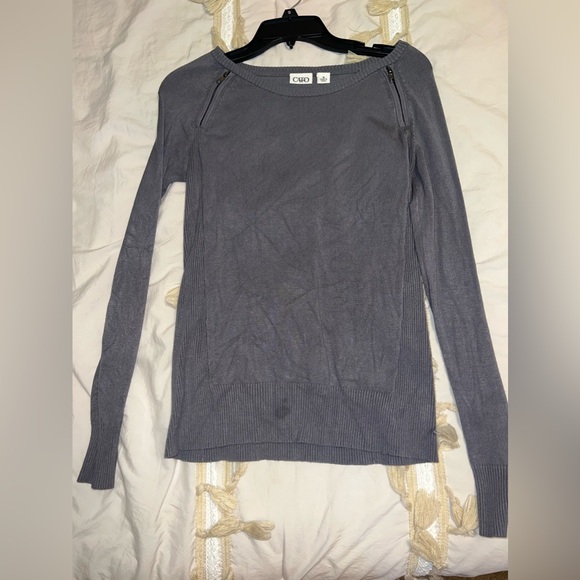 Grey Sweater with Zipper - Picture 1 of 5